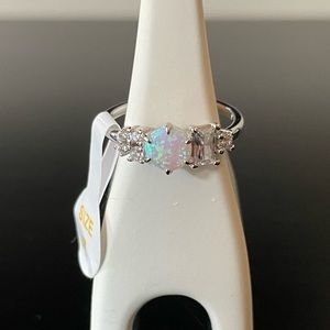 BP Sterling Club Ring with Light White Fire Opal (RBP 5418)